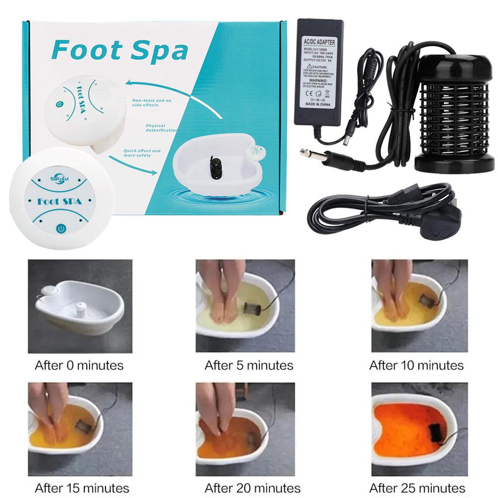 Detoxikační iontová lázeň na nohy Mini lázeň na nohy Ionový detoxikátor Čištění Footspa Vibrace Nejlepší péče Elektrody Aqua Health Terapie