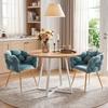 Luxuriöser, Moderner Akzentstuhl, Schminkstuhl mit Metallrahmen für Schlafzimmer, Wohnzimmer, Esszimmer, Set von 2