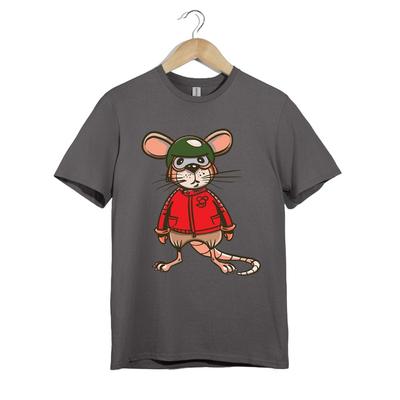 Cooles Cartoon Maus T-Shirt Unisex | Lustiges Tier Grafik T-Shirt | Streetwear Nagetier