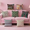Traditional Chinese Ethnicstyle Geometric Patterns Cushion Cover Pillow Case Soft Skin Friendly Fabric  Concealed Zipper