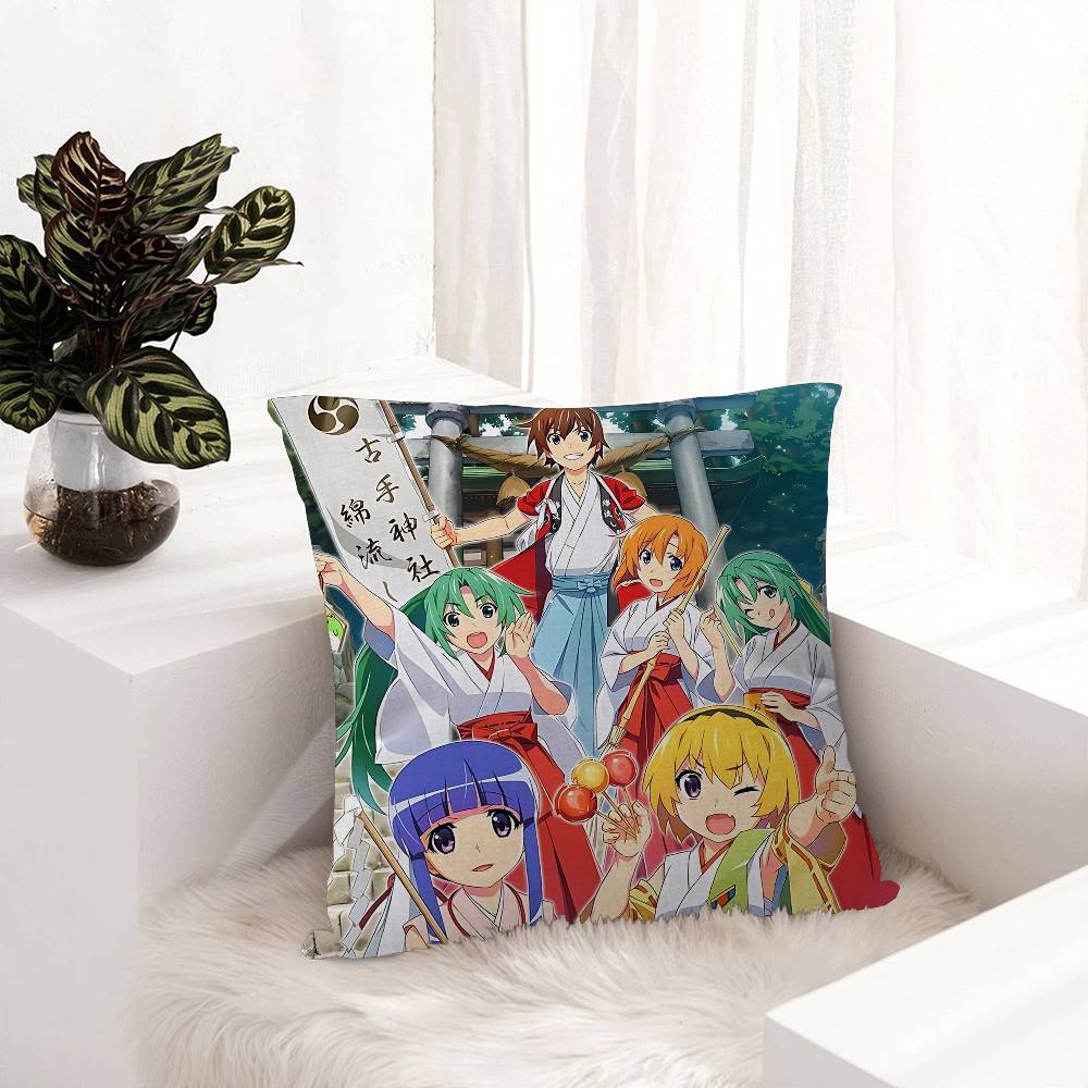 Higurashi When They Cry Cartoon Personalized Picture Text Home Decorative Pillows Household Gifts 45x45cm