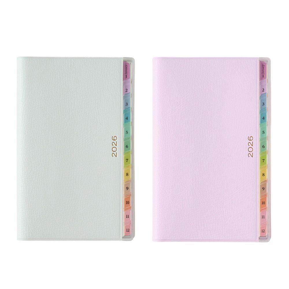 Farbenfrohes Index-Terminbuch PU-Leder To-Do-Listen-Notizblock Neues Terminkalender Schulbedarf