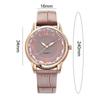 Casual Wristwatch Faux Leather Strap Quartz Clock Creative Quartz Watch