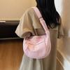 2025 Autumn New Fashion Korean Shoulder Bag Personalized Corduroy Women's Simple Casual Crossbody Dumpling Bag