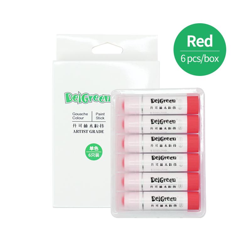 DELGREEN KÜNSTLERQUALITÄT Weiche feste Gouache-Farbstifte/Pastelle/Buntstifte Basic/Macaron 12/18 Farben Zeichnen Sicher Ungiftige Pastelle