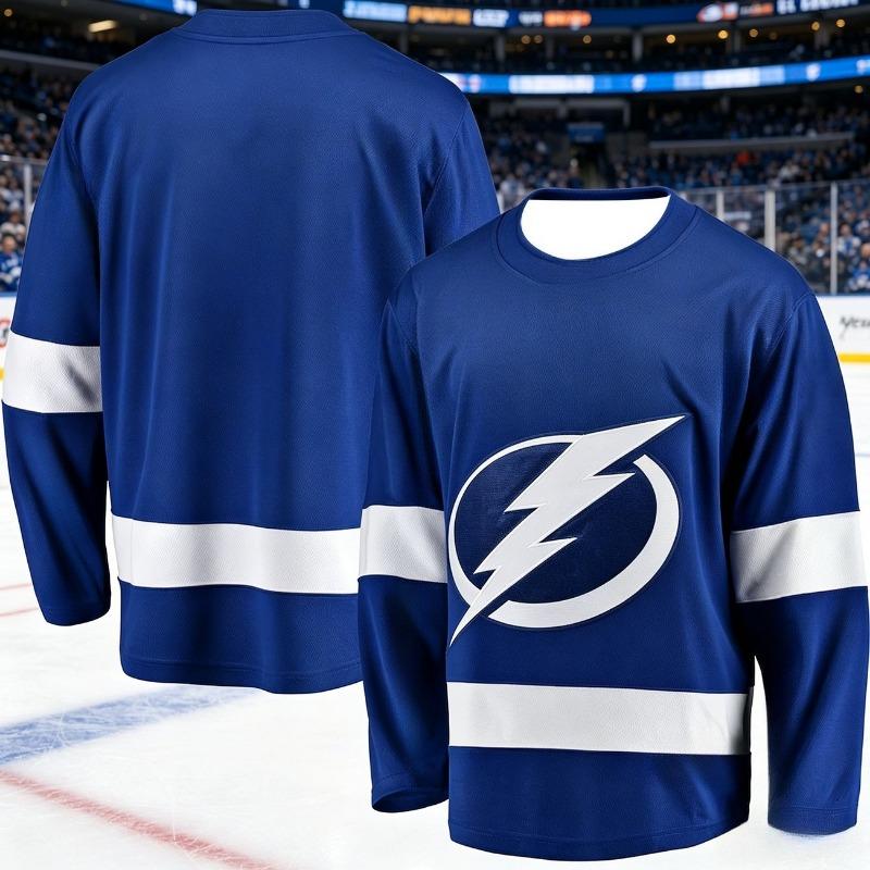 Tuta da Allenamento per Hockey su Ghiaccio da Uomo Nuova 2026 - Serie Fulmine T-shirt Sportiva a Maniche Lunghe Stampata 3D Bambini