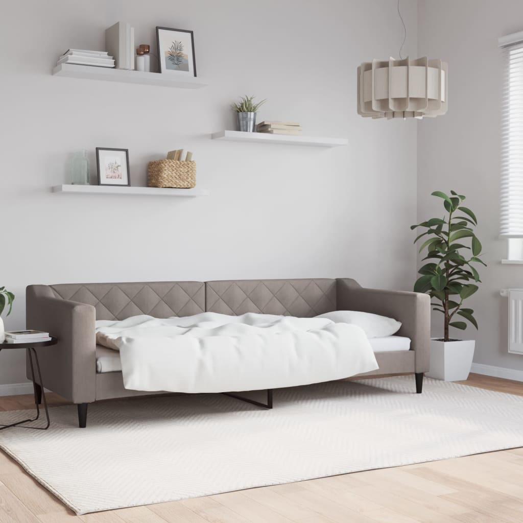Daybed Taupe 80x200 Cm Fabric