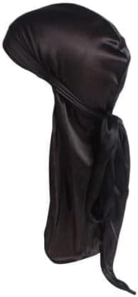 BERUKO 2-piece Do-rag Hip Hop Bandana Dance Dancer Turban Pirate Cap Lightweight (black, white)