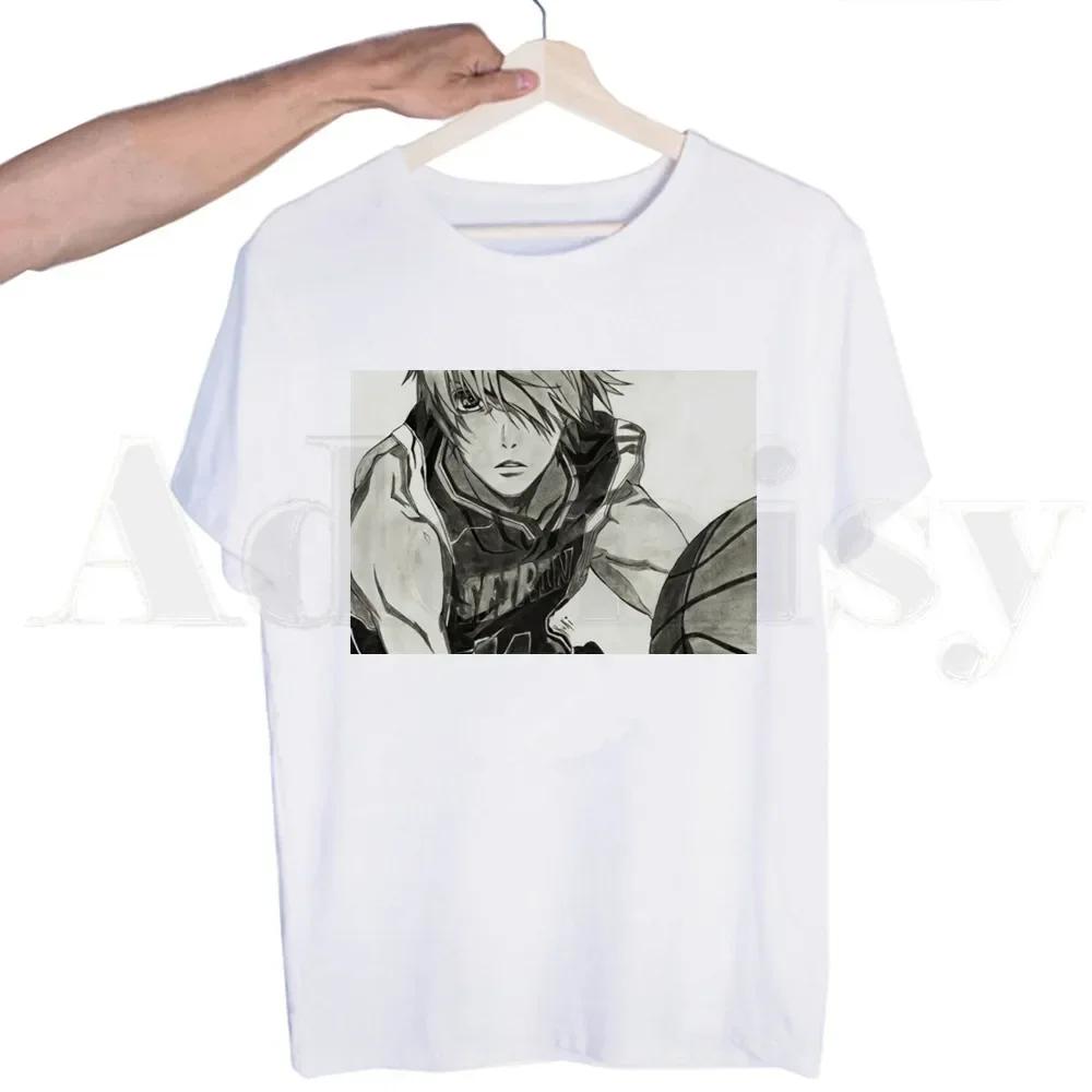 Koszykówka Gorąca Japońska Kuroko No Basket Anime T-shirt dla Mężczyzn Krótki Rękaw Męskie Topy T-shirt dla Mężczyzn Biały T-shirt Damskie Koszulki