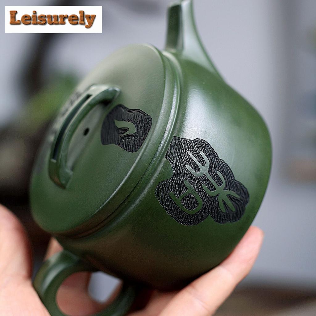 270ml Chinese Yixing Purple Clay Teapots Famous Handmade Tea Pot Raw Ore Green Sand Beauty Kettle Zisha Kung Fu Tea Set Teaware