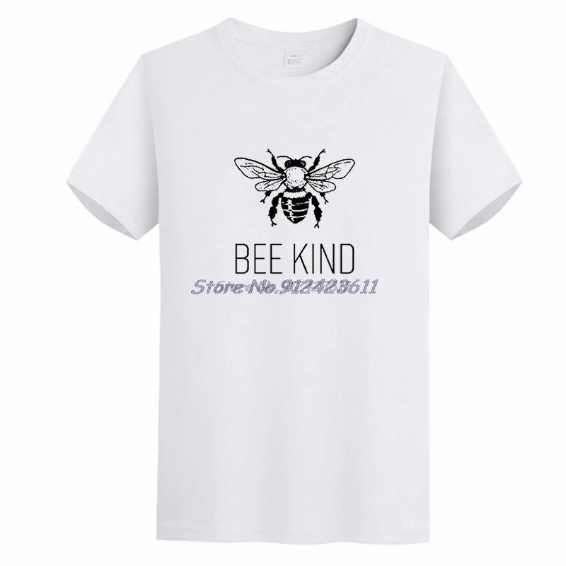 

Bee Kind Save The Bees Fashion Graphic T Shirts Short Sleeve T Shirt Summer New Shirts And TShirts Cotton Mens Print T Shirt S
