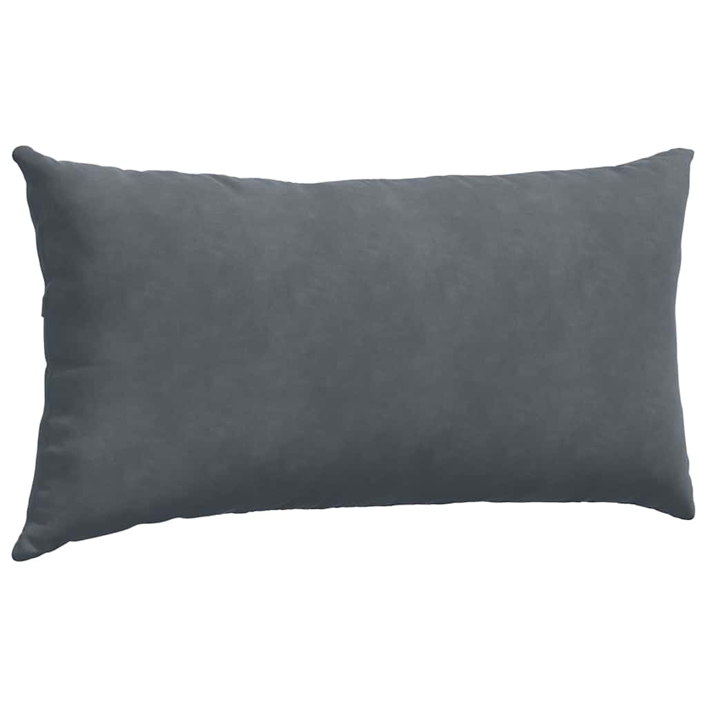 Sofa Cushions 2 Pieces Dark Grey 80 x 40 cm Cord Fabric