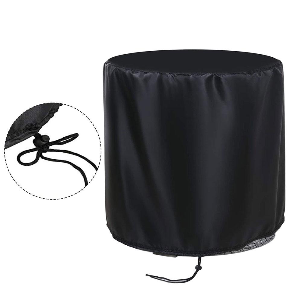 420D Oxford Round Table Cover for Small Outdoor Tables Waterproof and Windproof with Adjustable Drawstring for a Snug Fit