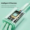 66W Ice Crystal Gradient Three-in-One Fast Charging Cable for Apple 16 & Huawei Type-C Phones