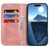 For iPhone 17 Pro Case Calf Texture 3 Card Slots Color Splicing Leather Phone Cover
