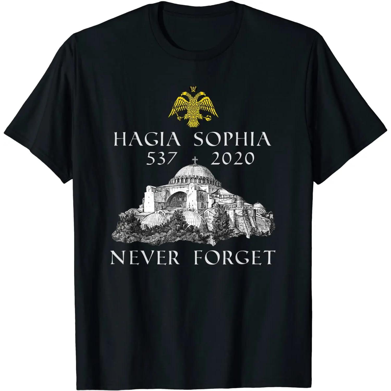 

2026 New Hagia Sophia Church Museum Roman Byzantine Empire Icons Men 100 Cotton T-Shirt Short Sleeve Casual O-Neck Summer Tees S чёрный