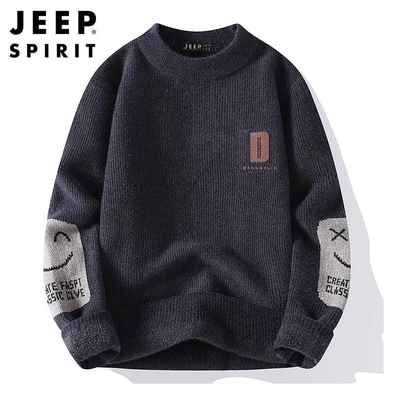 JEEP SPIRIT Men's Warm Knitted Pullover Sweater