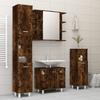 Vidaxl 4-Piece Bathroom Cabinet Set, Smoked Oak