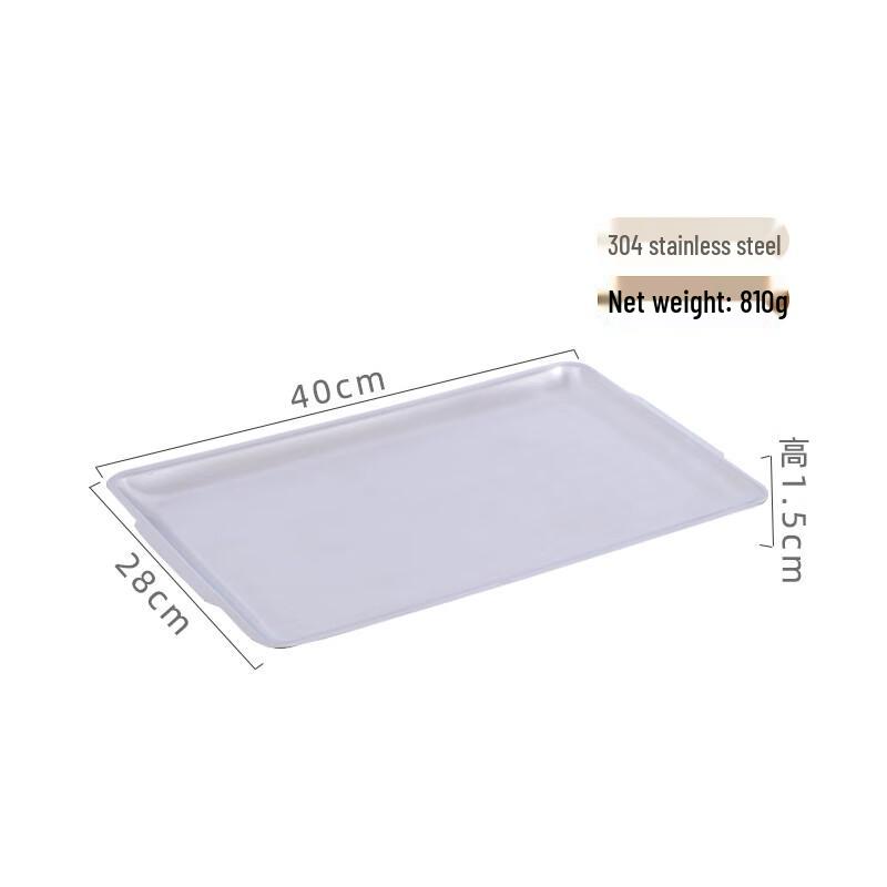 Stainless Steel Rectangular BBQ Serving Plate