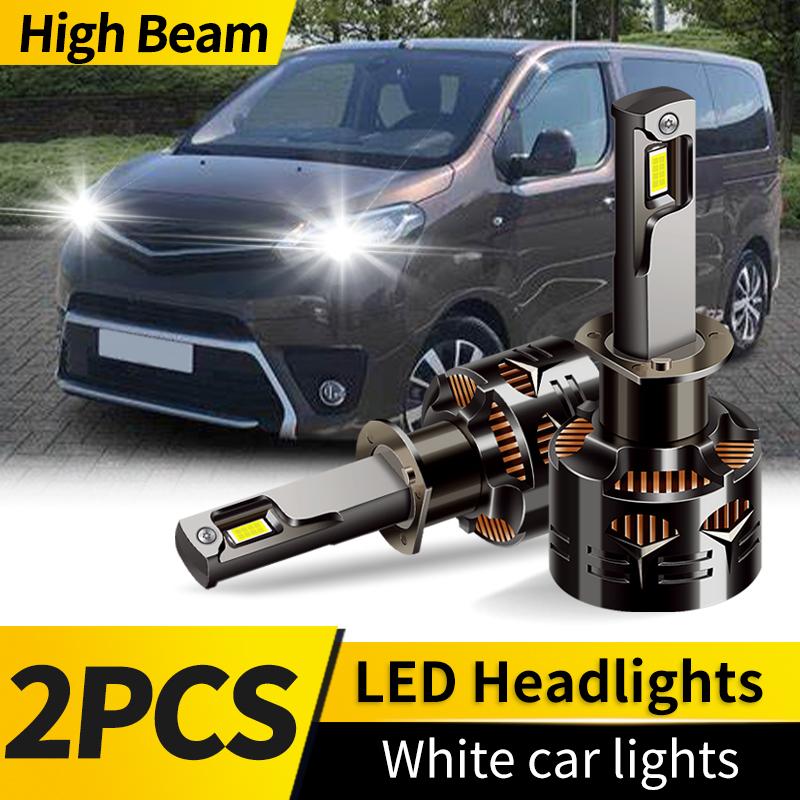

2PCS For Toyota PROACE VERSO MPY 2016-2026 Canbus H7 LED Headlight H1 Hi/Lo Beam Lamp Super Bright 6000K White Front Lights