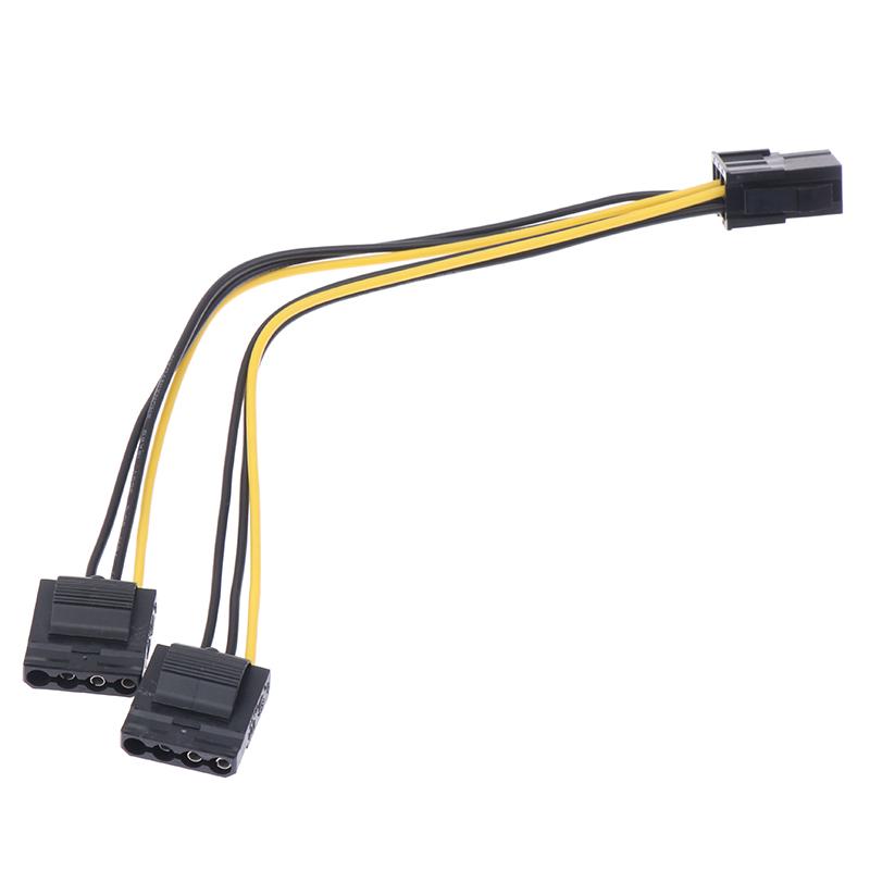 6Pin zu Dual 4Pin Ide Video Karte Power Kabel Adapter Grafikkarte Power Kabel Stecker