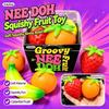 Schylling Needoh Groovy Strawberry Banana Orange Fruit 3 Pack Set Fast Rebound Stress Relief Ball Anxiety Squeeze Sensory Toy