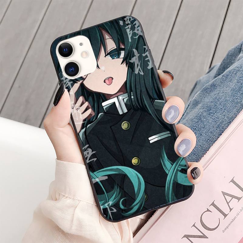 Muichiro Tokito Kimetsu No Yaiba Phone Case for Iphone 13 11 12 13 Mini Pro XS MAX 8 7 6 6S Plus X 5S SE 2020 XR Cover