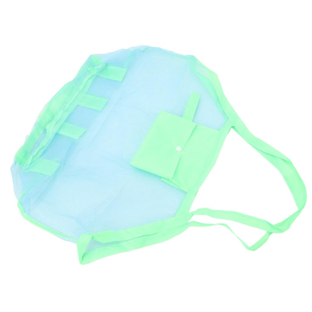Mesh Beach Bag Multipurpose Large Capacity Foldable Beach Toy Bag for Beach Pool Outdoor Travel Gym