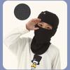 Kids Balaclava Ski Mask - outdoor riding Kids Ski Neck Gaiter & Toddler Fleece Neck Warmer w/Helmet Liner Hood - Snowboarding Youth Ski Hat Black