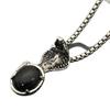 2025 Personalized Black Stone Cobra Pendant Titanium Steel Men's Necklace
