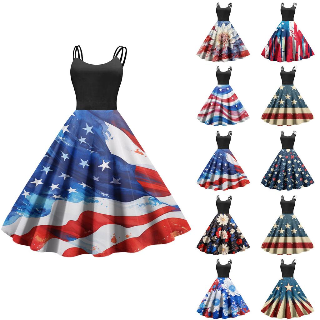 Women's Casual Fashion Print Sexy Off Shoulder Punk Retro Dress Retro Dress Dress