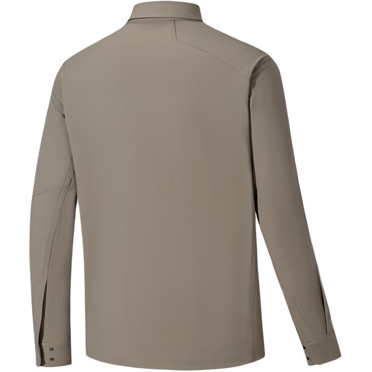 Anta Champion Travel Series Solid Color Button Soft Simple Versatile Long Sleeve Shirt Men Shirts 152610633-1