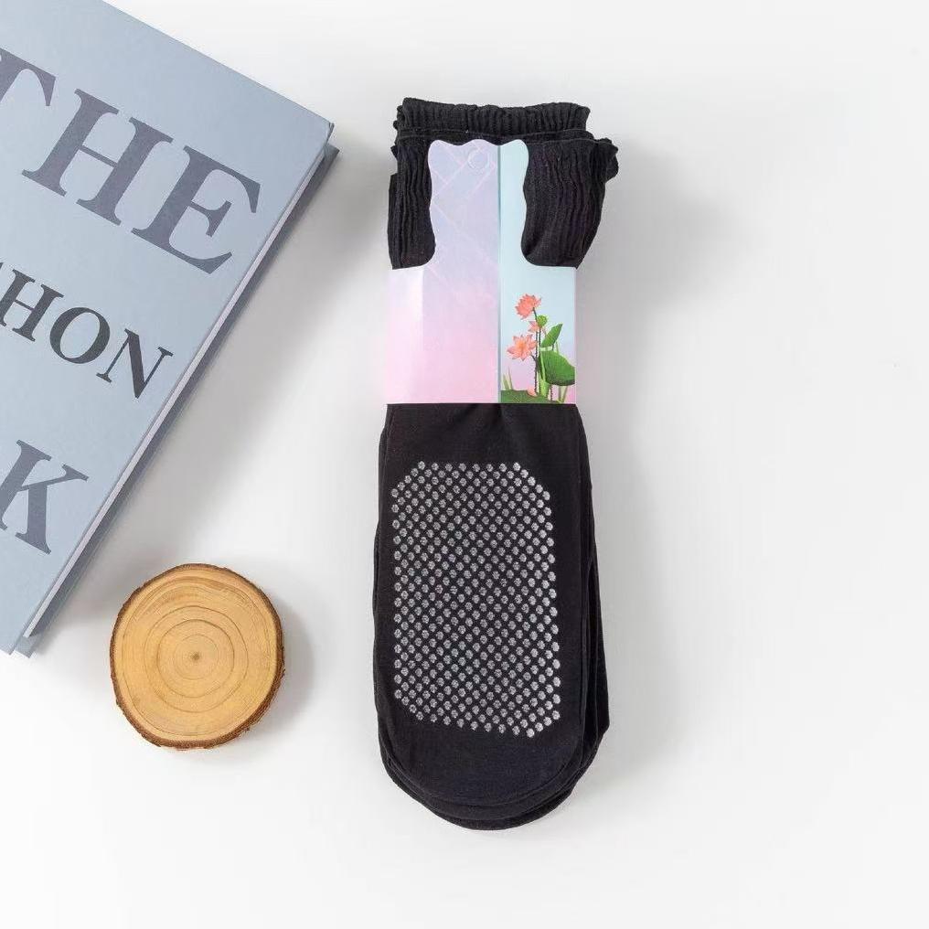 

1/5/10/20 пар женских носков Весенне-летние носки Носки с широким голенищем и оборкой Тонкие носки Нескользящие носки с хлопковой подошвой 1 pairs чёрный