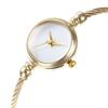 Fashion Women No Scale Round Dial Alloy Wire Band Bangle Quartz Wrist Watch
