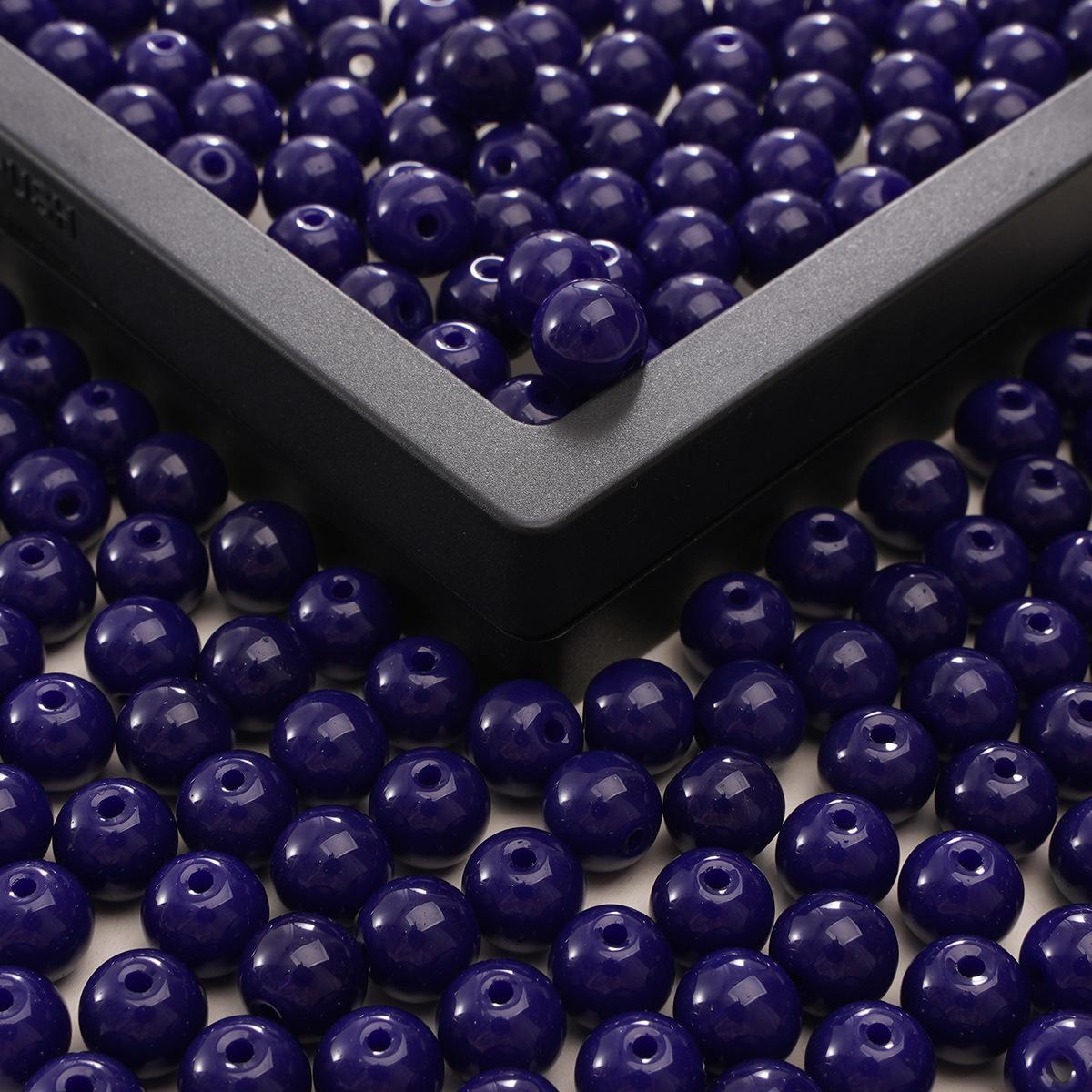 

8 мм однотонные стеклянные круглые бусины для самостоятельного изготовления ожерелий и браслетов 8mm 20 pieces/pack