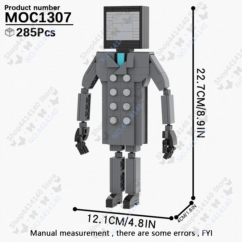 MOOXI Animeserie Skibidi Toalett Figurer Monitorfolk Lydmann Byggeklosser Modell MOC Kloss DIY Montessori Leke Barnegaver
