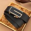 Men's Belt Toothless Automatic Buckle Leather Belt Business Casual Young and Middle Aged Belt Men