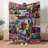 Grand Theft Auto Decke Weich & Gemütlich Perfekt für Bett Stuhl Bettwäsche für Alle Jahreszeiten Digitaldruck Perfektes Geschenk für Verwandte und Freunde