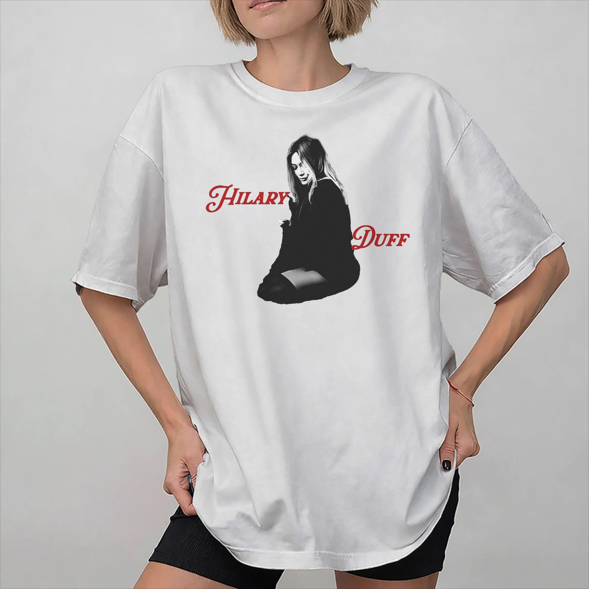 Unisex Women Hilary Duff The Lucky Me Tour 2026 T Shirt Cotton Graphic Printed TShirt Top Clothing S