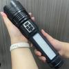 Powerful 5400mah LED Flashlight 3*18650 Battery Zoomable White Laser Torch Type-C Charging Outdoor Camping Tactical Lantern