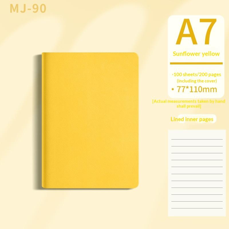 Pocket Journal Mini PU Leather Notebook 100 Sheets with Elastic Band for Teenager Diary Recording