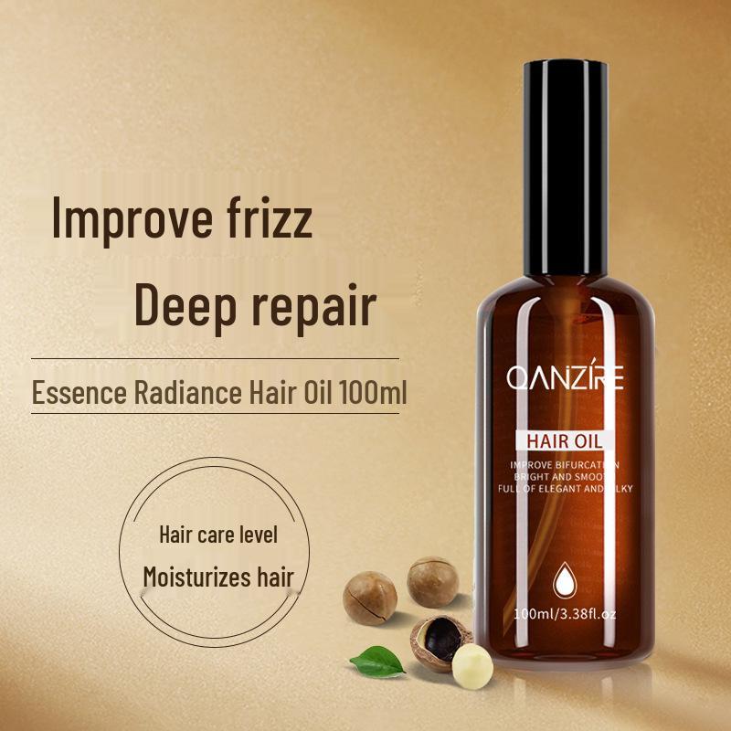 QIANZI Brightening Hair Oil: Lightweight, Frizz-Smoothing, Moisturizing Formula for Radiant Strands