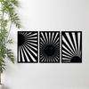 Pre-Laminated Pine Wood Sun Light Wall Art | Laser Cut Precision | For Home Décor | For Gifting (Set of 3)