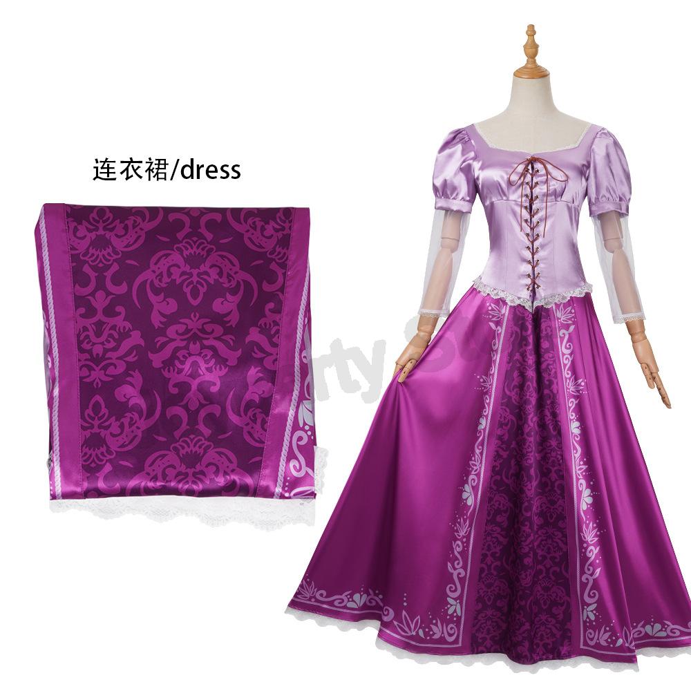 Anime Rapunzel Prinzessin Cosplay Kostüm für Mädchen Frauen Rock Kleid Fantasia Halloween Karneval Party Rolle Cartoon Outfit
