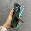 Popular Cool Rugged For Magsafe Charging Case For iPhone 17 Air 16E 15 14 13 12 Pro Max Wrist Strap Hidden Stand Anti-Drop Cover