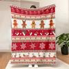 Christmas Fleece Holiday Blankets,Warm Soft Blankets for Couch,Santa Claus Christmas Tree Prints Xmas Gifts Blanket