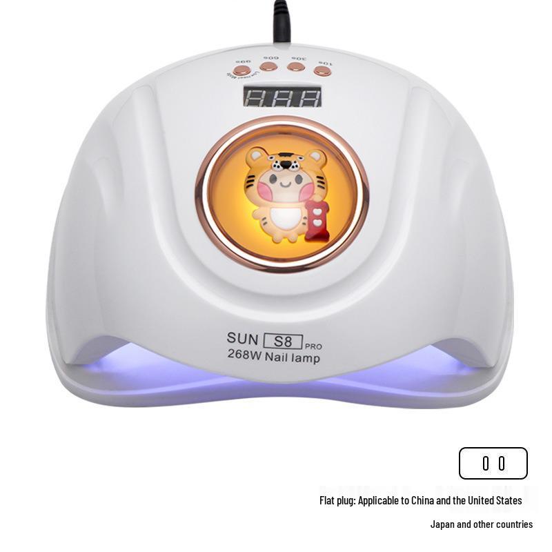 268W Dual-Hand UV/LED Nail Lamp for Fast Drying with Cartoon Design