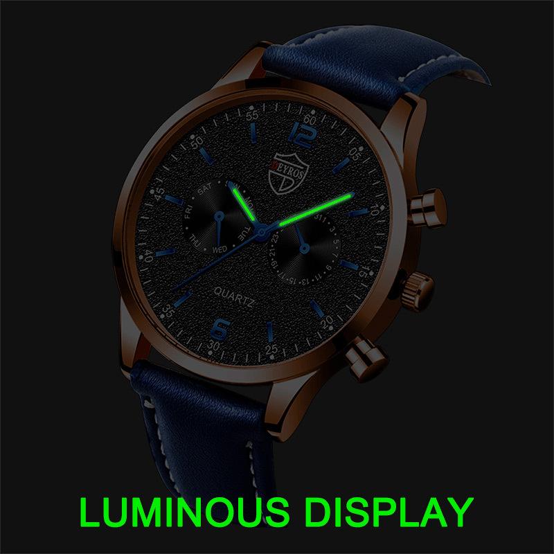 Fashion Men'S Watch Belt Quartz Watch Calendar Watch