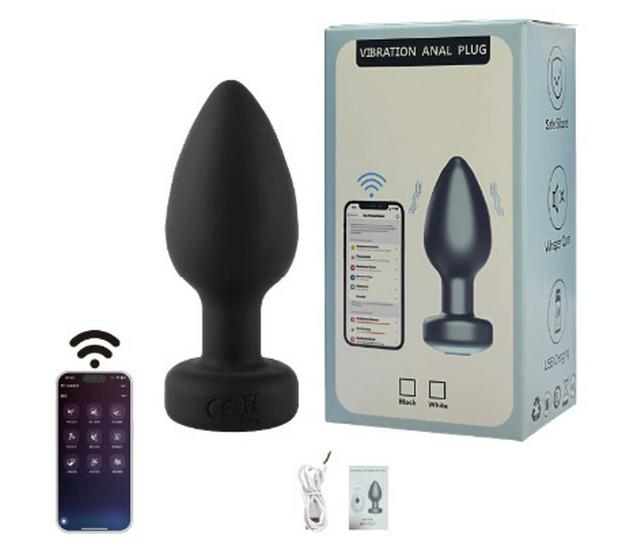 Wireless Remote Control Vibrating Silicone Butt Plug with Diamonds for Women