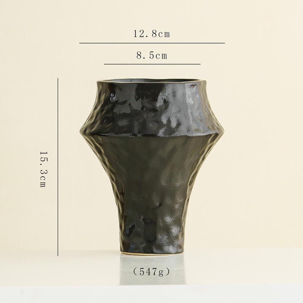 Modern Minimalist Ceramic Vase for Floral Arrangements - Chinese Style Decor for Dining Table & Living Room